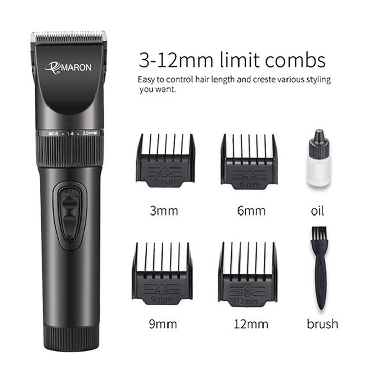 ماشین اصلاح موی سر و صورت پرومارون مدل RL707، اصلاح به صورت صفر زن و خط زن، منبع انرژی با برق و باتری، تکنولوژی اصلاح به صورت تریمر، مدت زمان شارژ 120 دقیقه و مدت زمان استفاده پس از شارژ 60 دقیقه، مقاوم در برابر آب، به همراه برس تمیزکننده و روغن